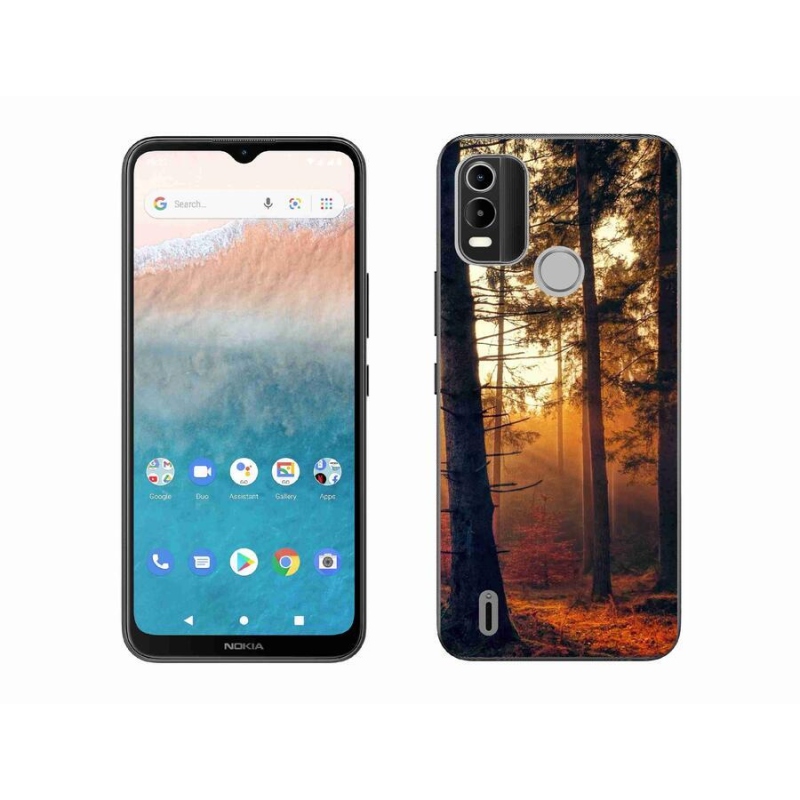 Gél tok mmCase mobiltelefonhoz Nokia C21 Plus - erdő