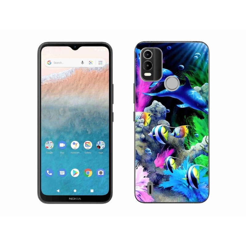 Gél tok mmCase mobiltelefonhoz Nokia C21 Plus - tengeri világ