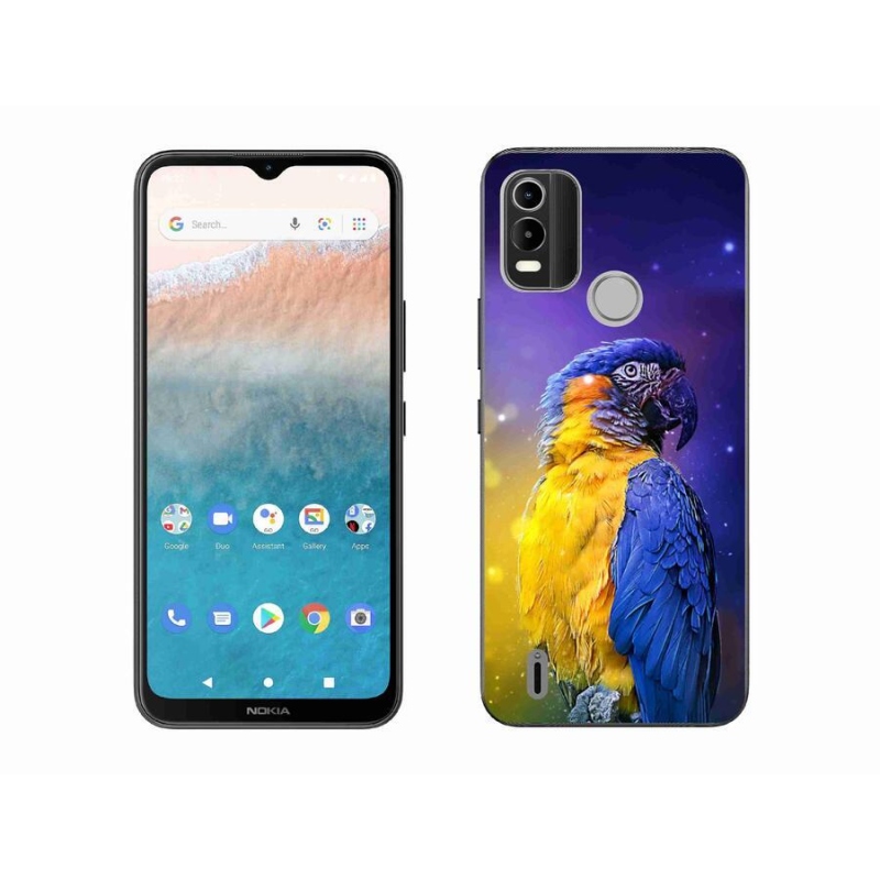 Gél tok mmCase mobiltelefonhoz Nokia C21 Plus - papagáj ara 1