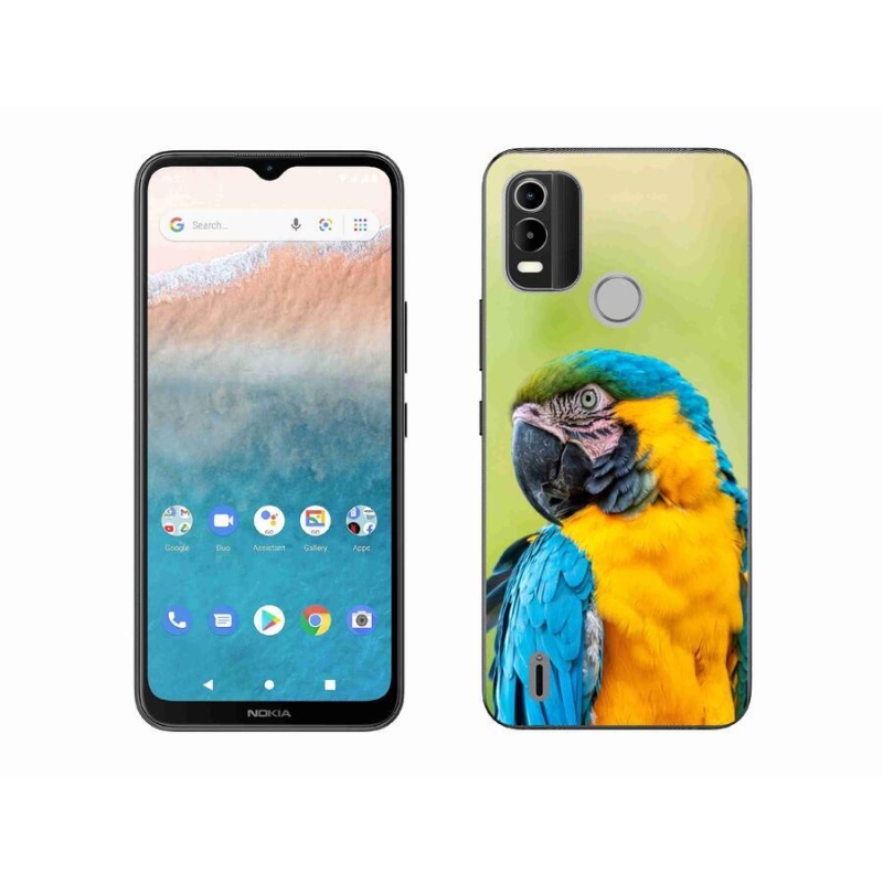 Gél tok mmCase mobiltelefonhoz Nokia C21 Plus - papagáj ara 2
