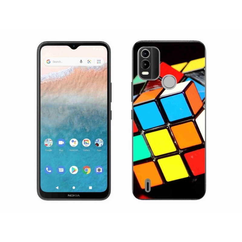 Gél tok mmCase mobiltelefonhoz Nokia C21 Plus - Rubik kocka