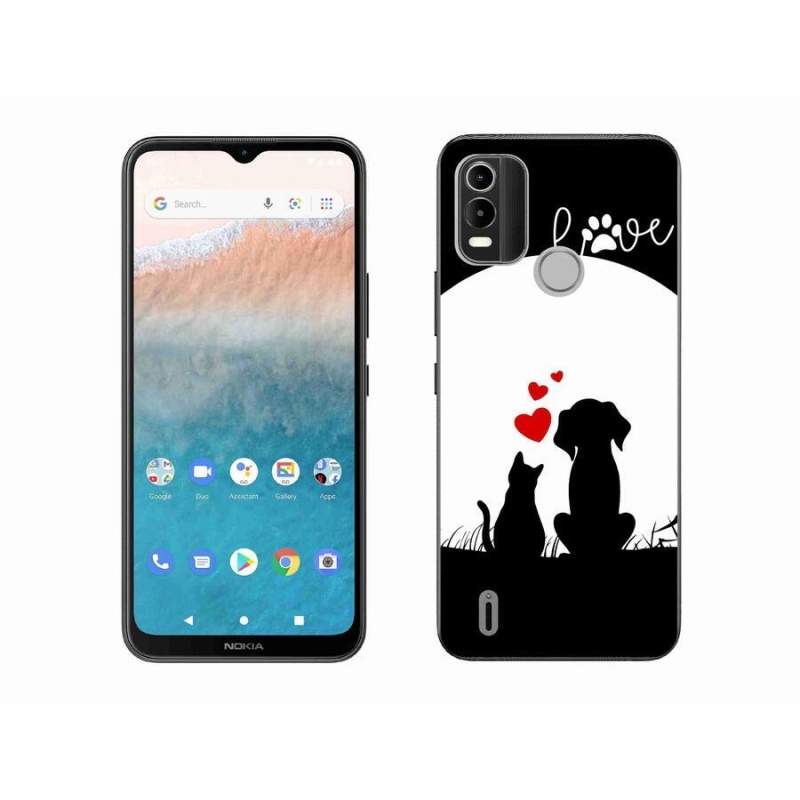 Gél tok mmCase mobiltelefonhoz Nokia C21 Plus - állati szeretet