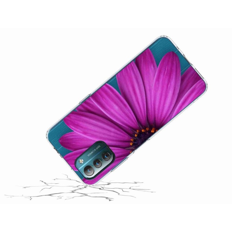 Gél tok mmCase mobiltelefonhoz Nokia G11/G21 - lila margaréta