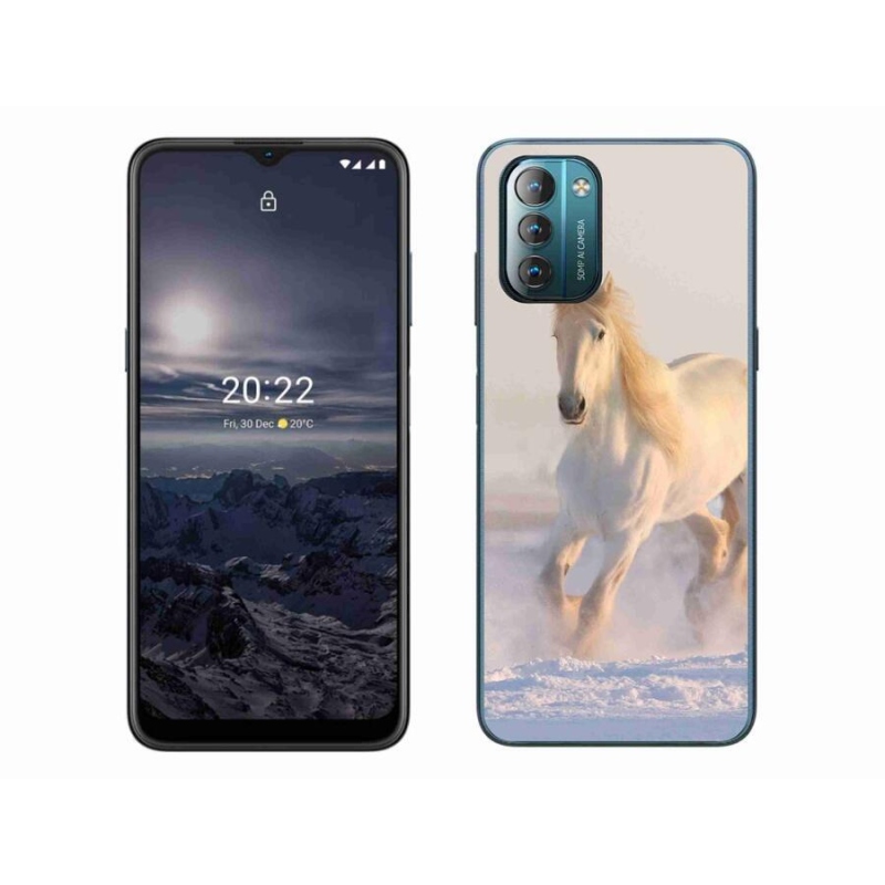 Gél tok mmCase mobiltelefonhoz Nokia G11/G21 - ló a hóban