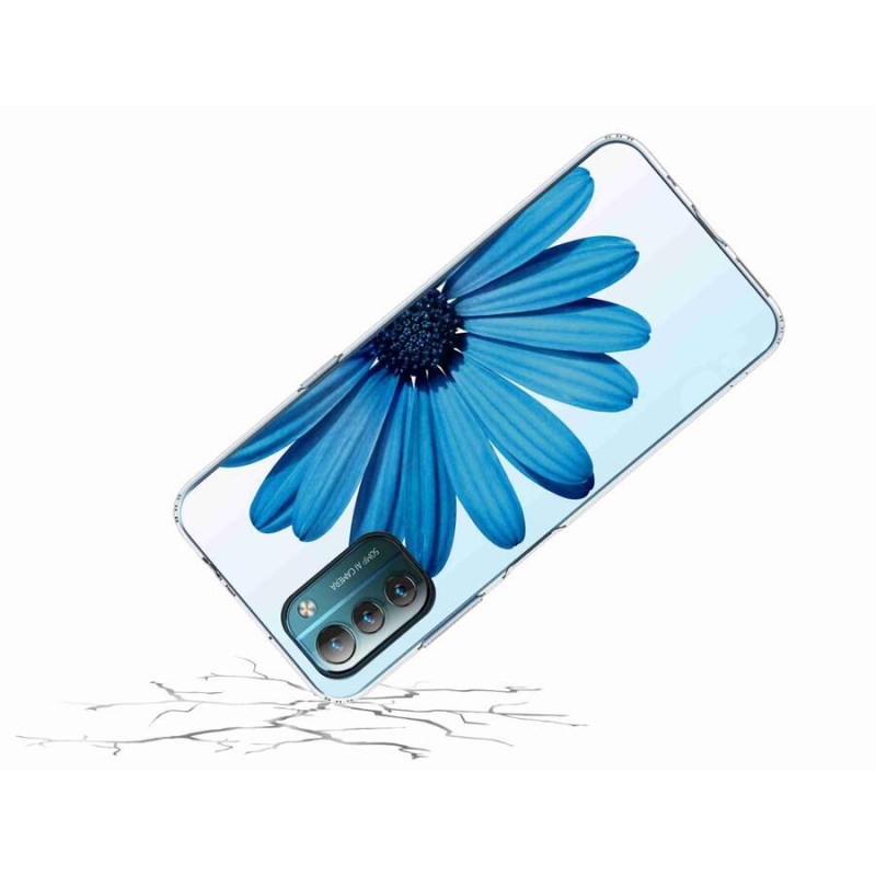Gél tok mmCase mobiltelefonhoz Nokia G11/G21 - kék margaréta