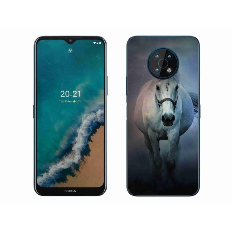 Gél tok mmCase a Nokia G50 készülékhez - futó fehér ló