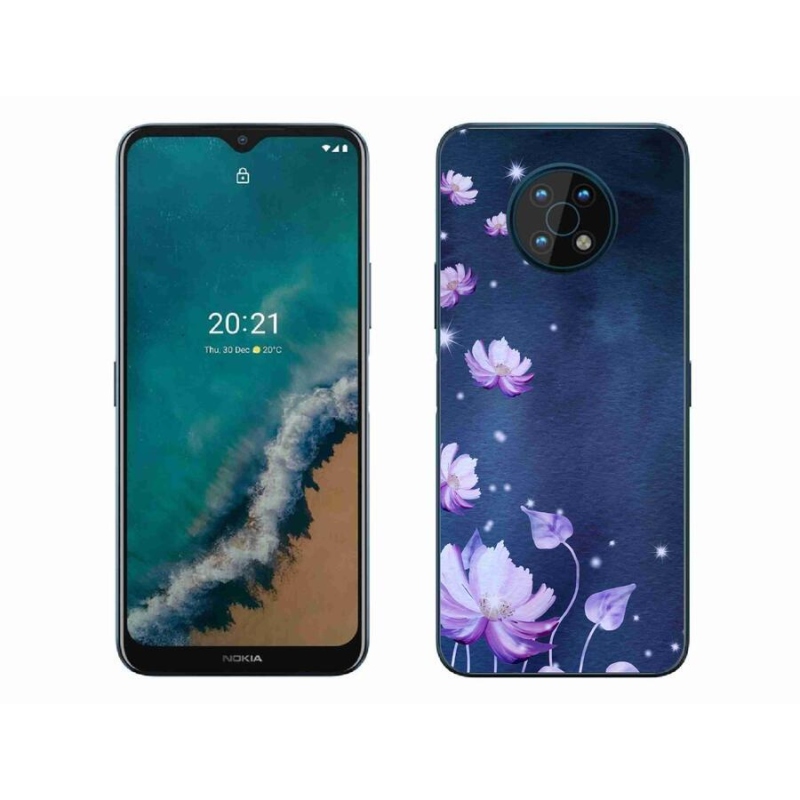 Gél tok mmCase mobiltelefonhoz Nokia G50 - hulló virágok