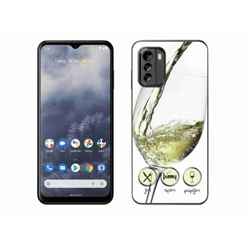 Gél tok mmCase a Nokia G60 5G készülékhez - borospohár fehér