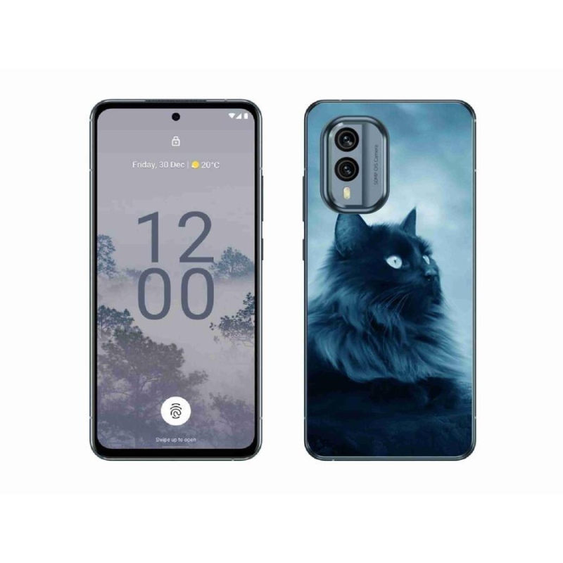 Gél tok mmCase a Nokia X30 5G készülékhez - fekete cat 1