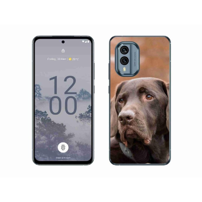 Gél tok mmCase a Nokia X30 5G készülékhez - barna labrador