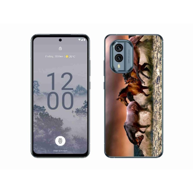 Gél tok mmCase a Nokia X30 5G készülékhez - lovak 1