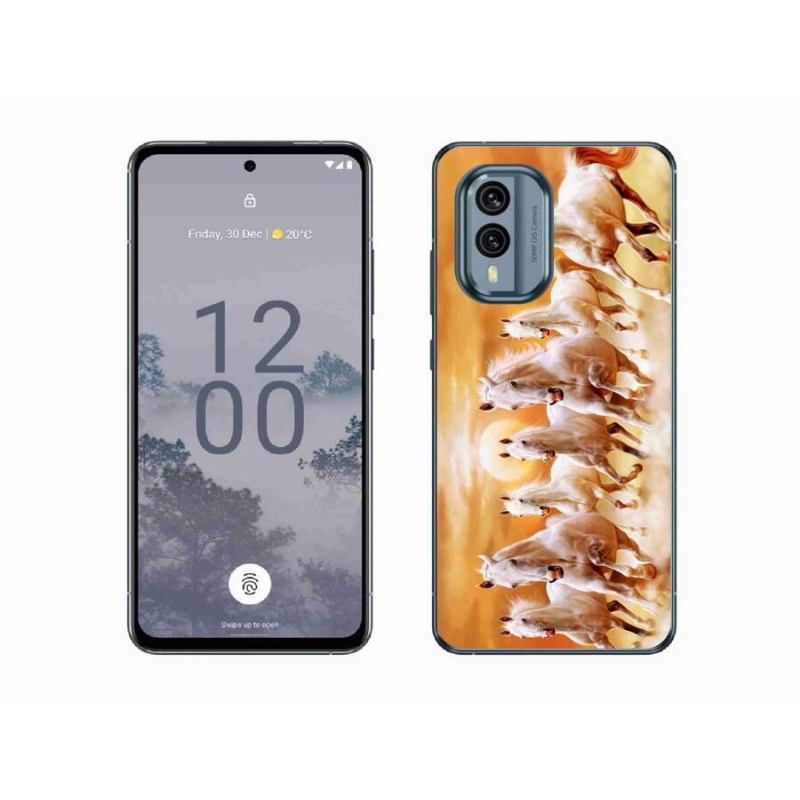 Gél tok mmCase a Nokia X30 5G készülékhez - lovak 2