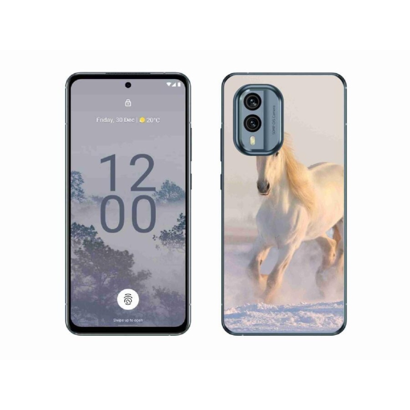 Gél tok mmCase a Nokia X30 5G készülékhez - ló a hóban