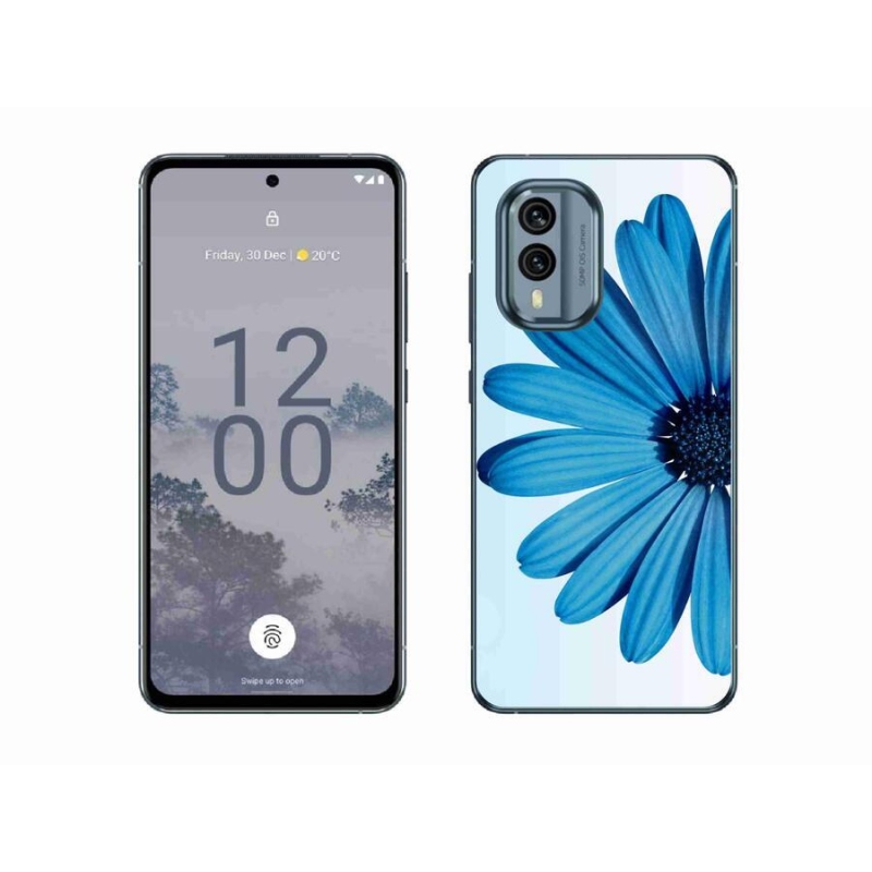 Gél tok mmCase a Nokia X30 5G készülékhez - kék színű margaréta