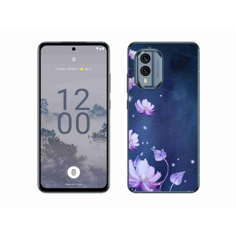 Gél tok mmCase a Nokia X30 5G készülékhez - hulló virágok