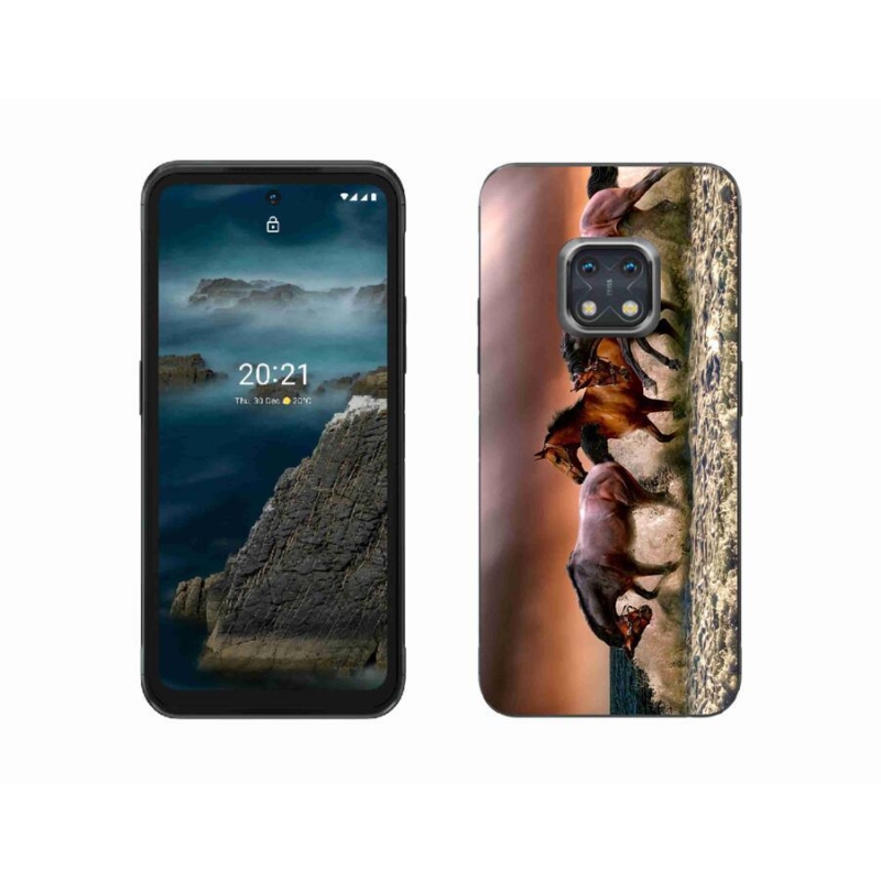 Gél tok mmCase a Nokia XR20 mobiltelefonhoz - lovak 1
