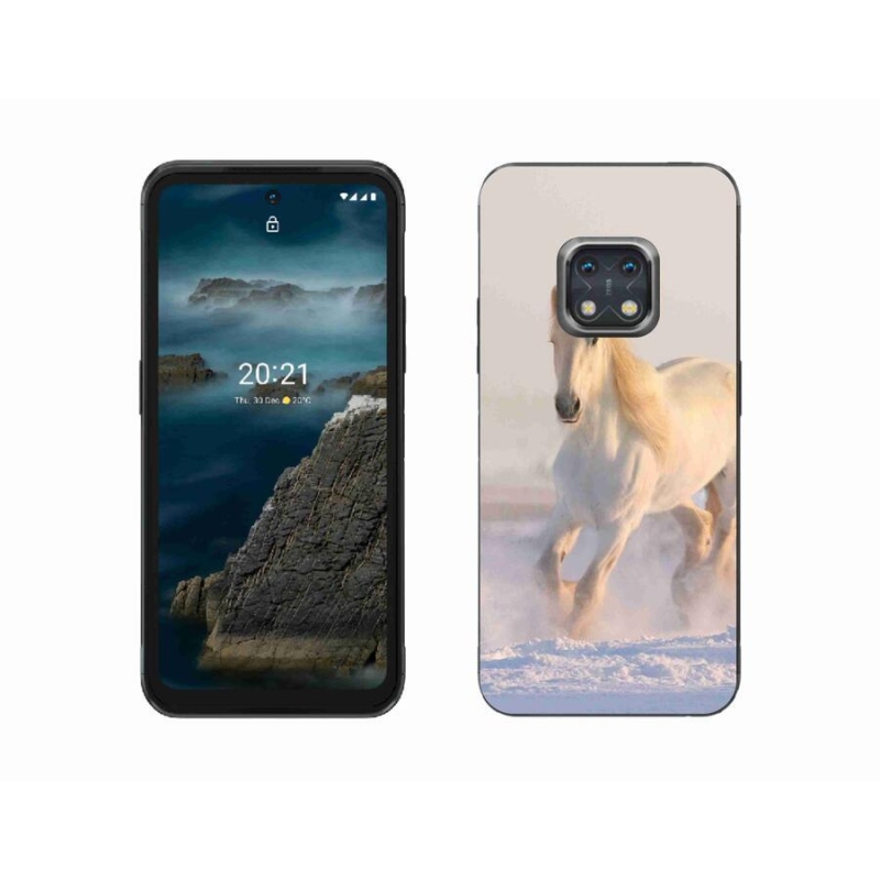 Gél tok mmCase a Nokia XR20 mobiltelefonhoz - ló a hóban