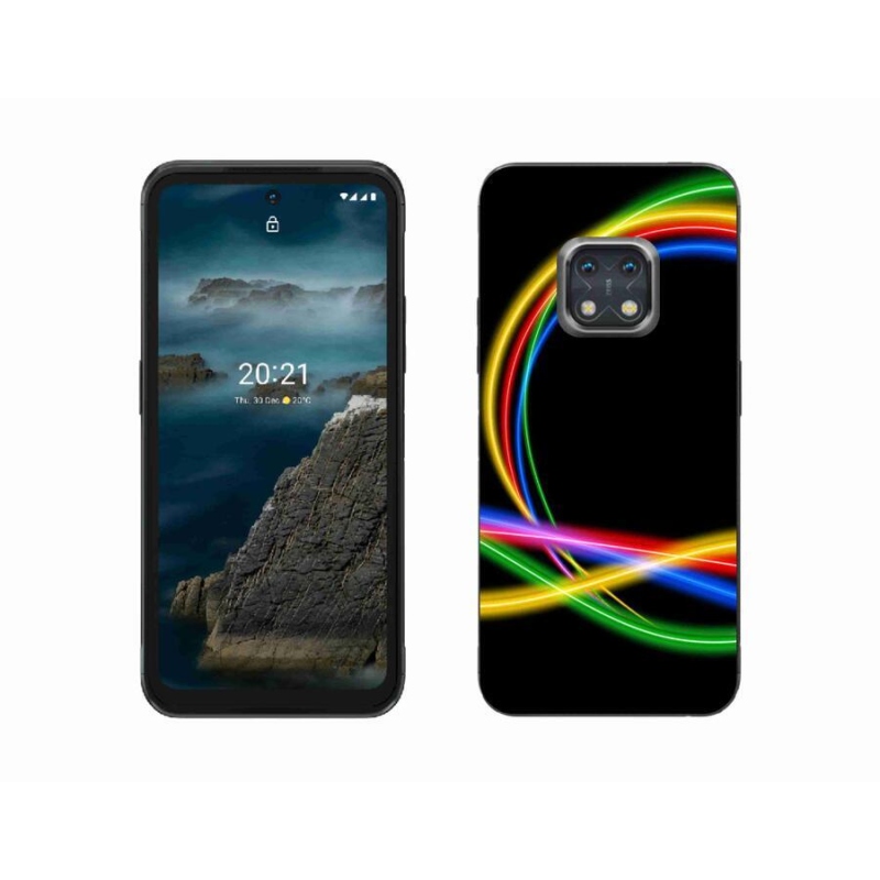 Gél tok mmCase a Nokia XR20 készülékhez - neon körök