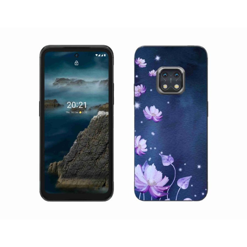 Gél tok mmCase a Nokia XR20 mobiltelefonhoz - hulló virágok