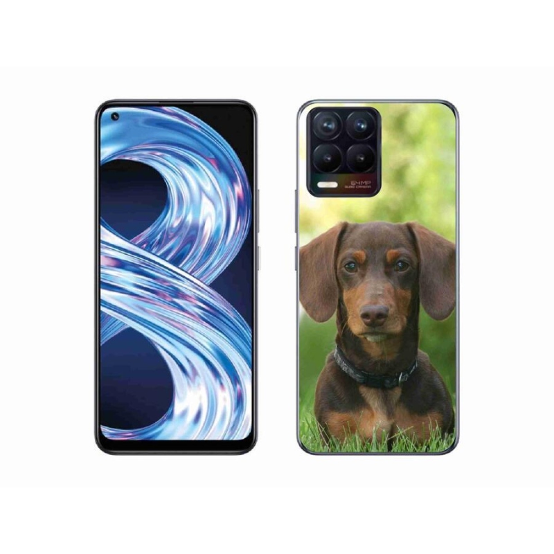 Gél tok mmCase a Realme 8 4G készülékhez - barna tacskó