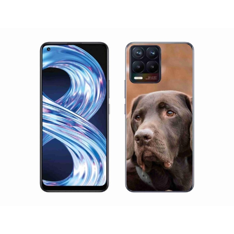 Gél tok mmCase a Realme 8 4G-hez - barna labrador