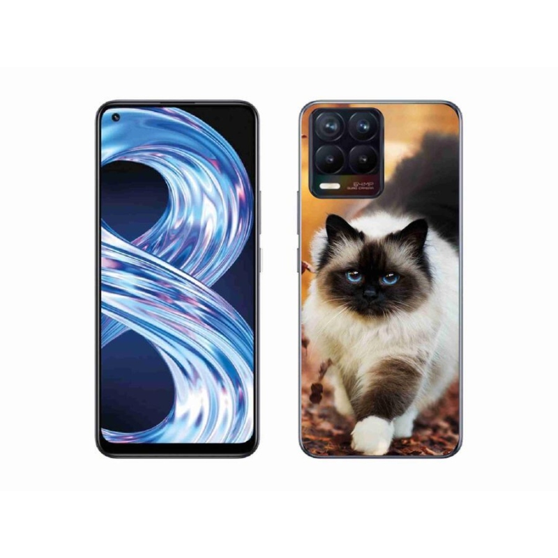 Gél tok mmCase a Realme 8 4G-hez - macska