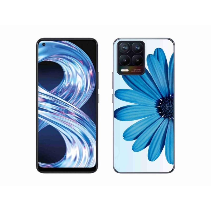 Gél tok mmCase a Realme 8 4G készülékhez - kék margaréta