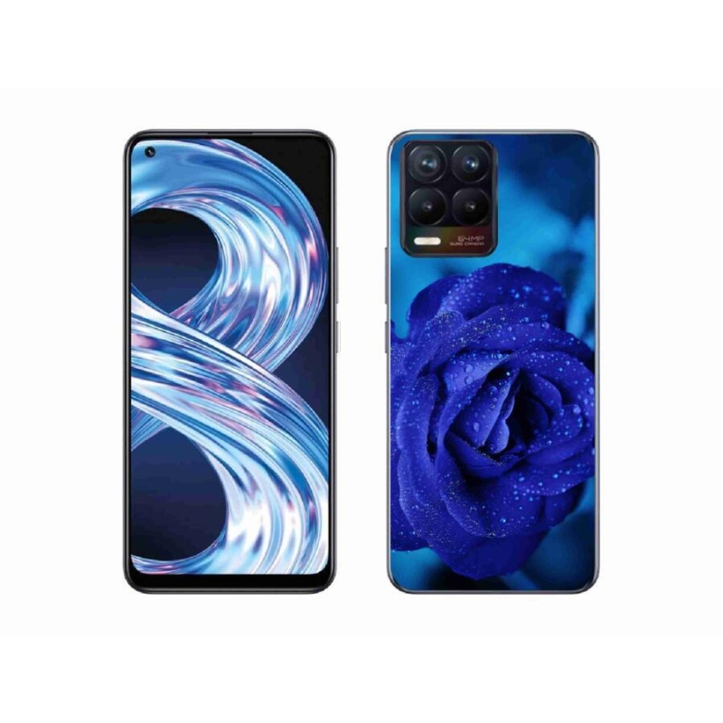 Gél tok mmCase a Realme 8 4G készülékhez - kék rózsa