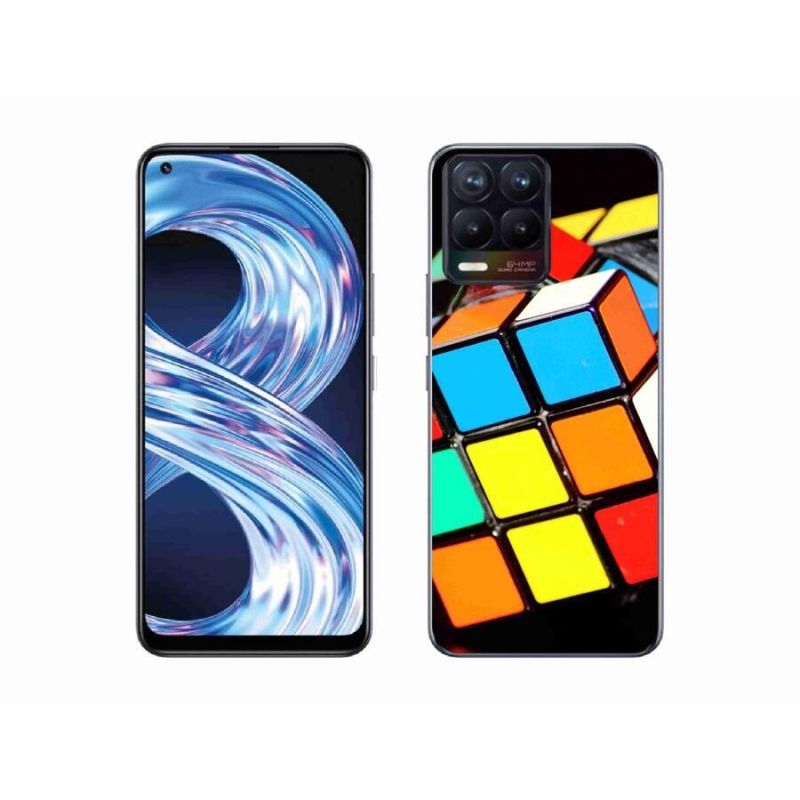Gél tok mmCase a Realme 8 4G-hez - Rubik-kocka