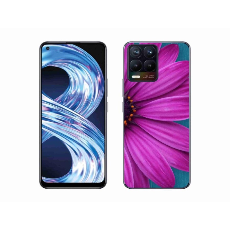 Gél tok mmCase a Realme 8 Pro készülékhez - lila margaréta