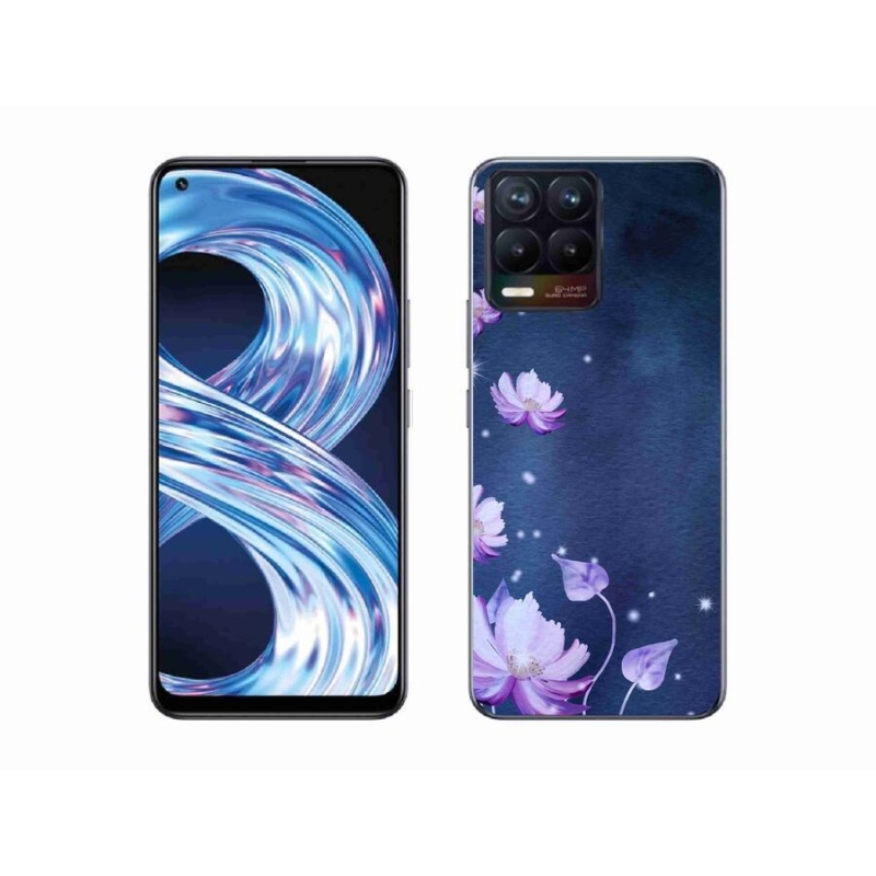 Gél tok mmCase a Realme 8 Pro-hoz - hulló virágok