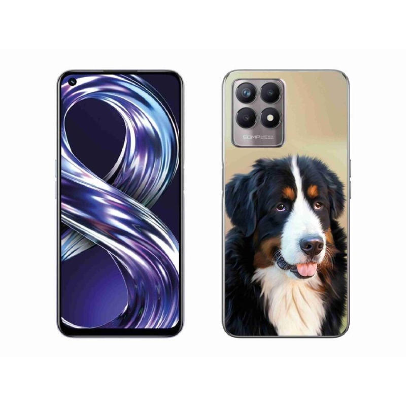 Gél tok mmCase mobiltelefonhoz Realme 8i - Berni hegyi kutya