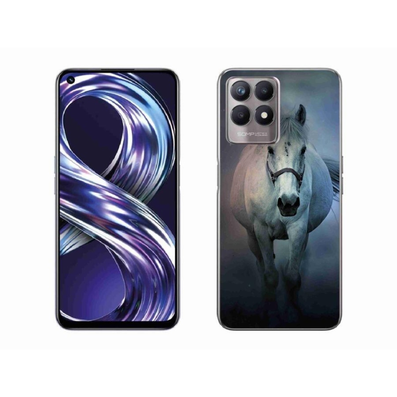Gél tok mmCase a Realme 8i számára - futó fehér ló