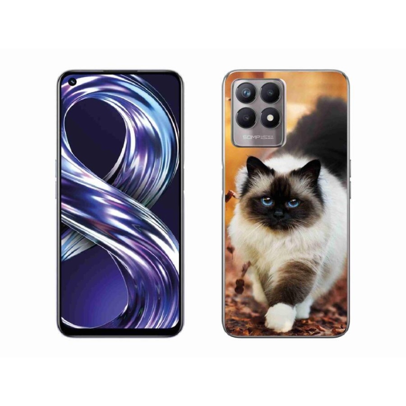 Gél tok mmCase mobilhoz Realme 8i - macska