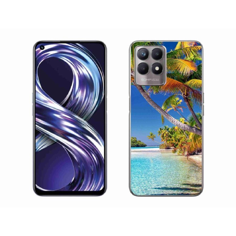 Gél tok mmCase mobiltelefonhoz Realme 8i - tengerparti strand