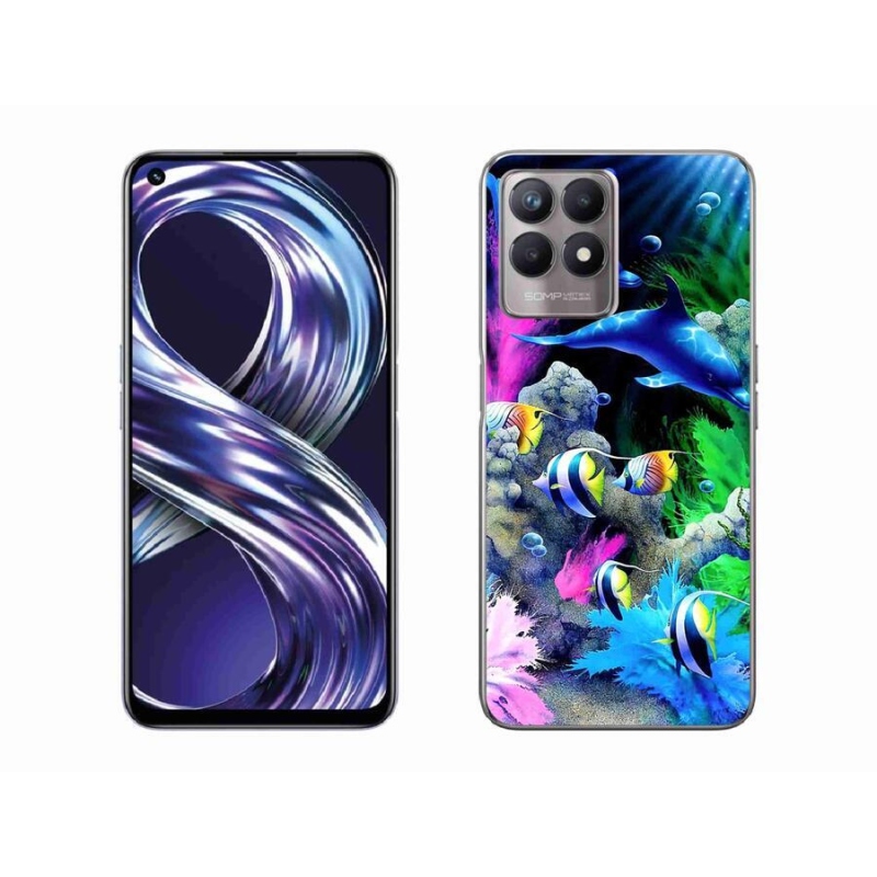 Gél tok mmCase mobilhoz Realme 8i - tengeri világ