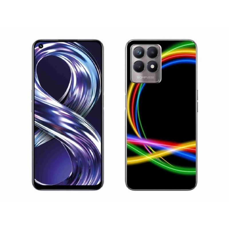 Gél tok mmCase mobilhoz Realme 8i - neon körök