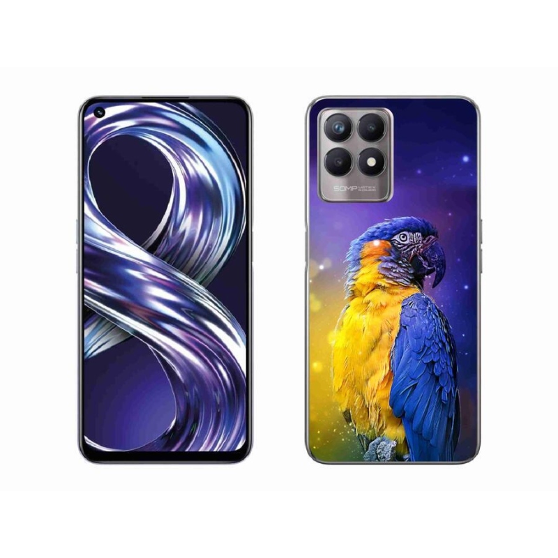 Gél tok mmCase mobilhoz Realme 8i - papagáj ara 1