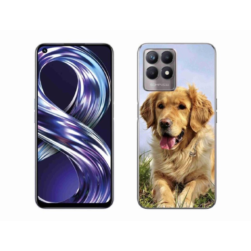Gél tok mmCase mobilhoz Realme 8i - arany retriever
