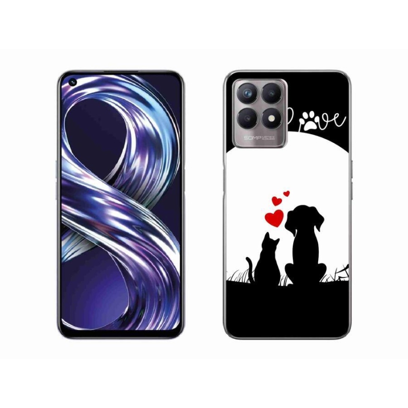 Gél tok mmCase mobilhoz Realme 8i - állatszerelem