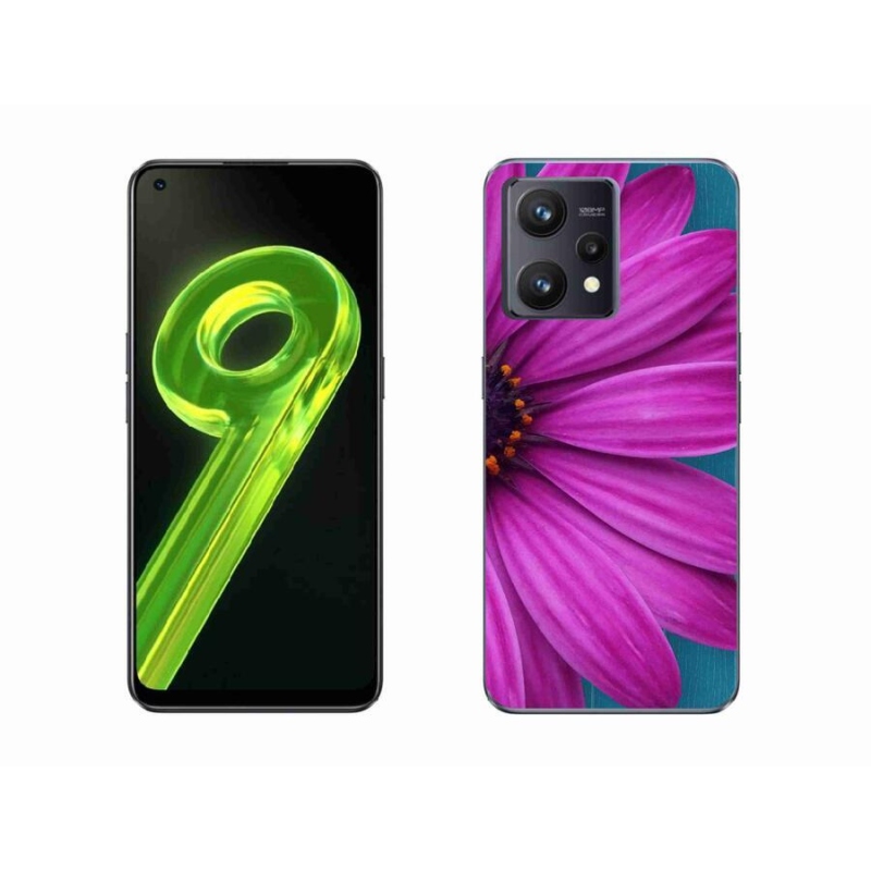 Gél tok mmCase mobilhoz Realme 9 4G - lila margaréta
