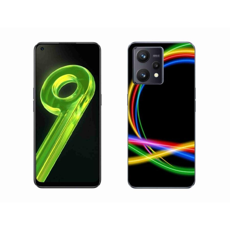 Gél tok mmCase a Realme 9 4G készülékhez - neon körök