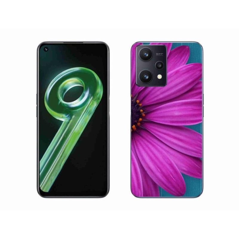 Gél tok mmCase a Realme 9 5G készülékhez - lila margaréta