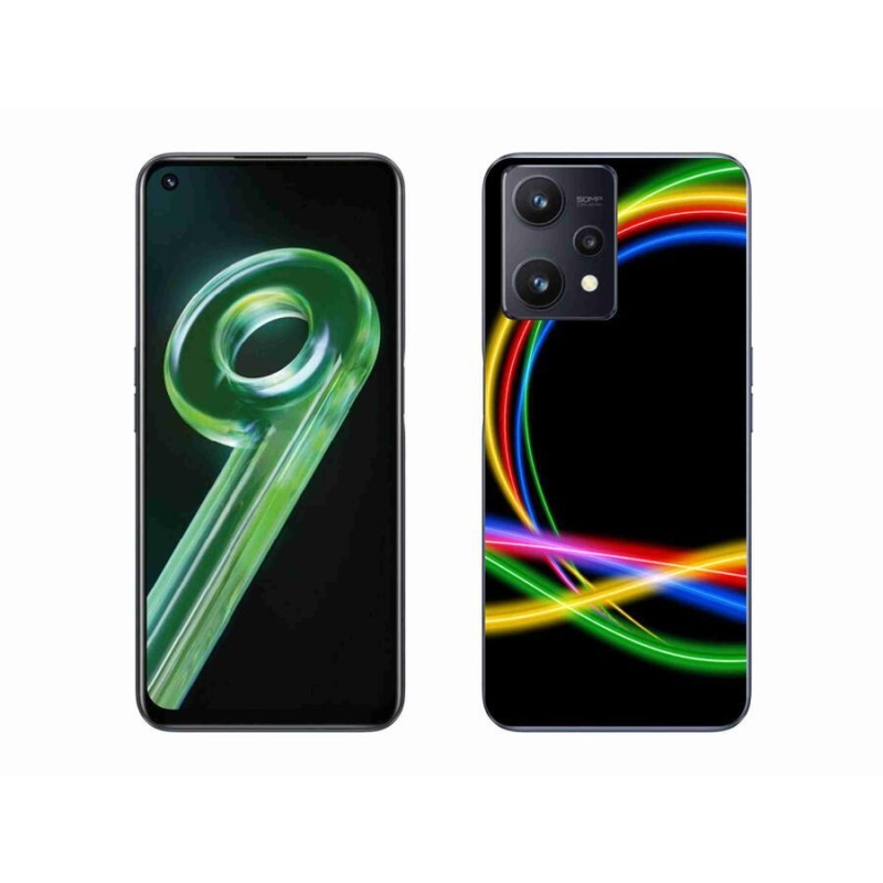 Gél tok mmCase a Realme 9 5G készülékhez - neon körök