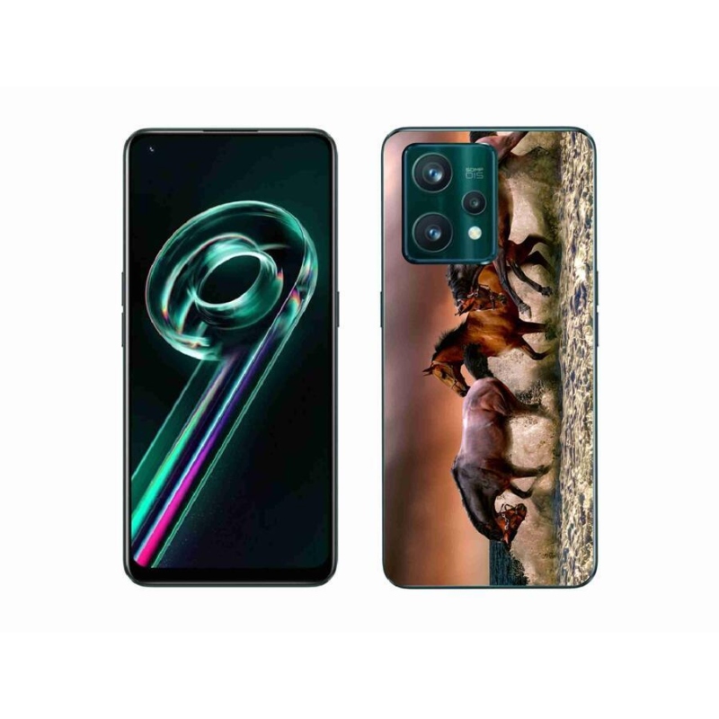 Gél tok mmCase a Realme 9 Pro+ 5G számára - lovak 1
