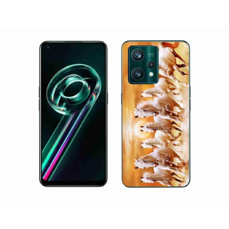Gél tok mmCase a Realme 9 Pro+ 5G számára - lovak 2