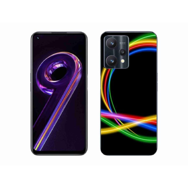 Gél tok mmCase a Realme 9 Pro 5G számára - neon körök