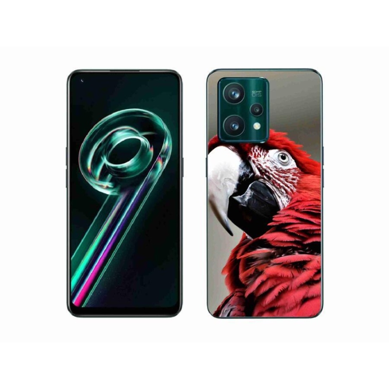 Gél tok mmCase a Realme 9 Pro+ 5G készülékhez - papagáj ara piros
