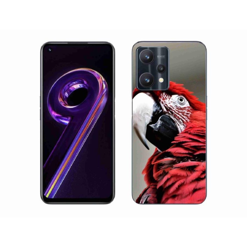 Gél tok mmCase a Realme 9 Pro 5G készülékhez - papagáj ara piros