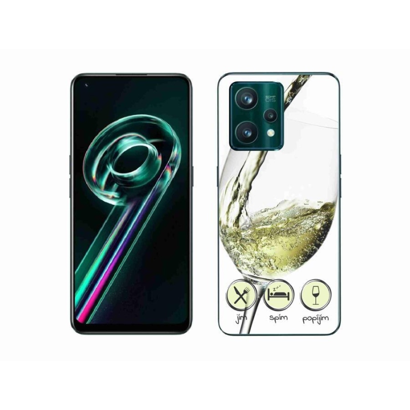 Gél tok mmCase a Realme 9 Pro+ 5G készülékhez - borospohár fehér